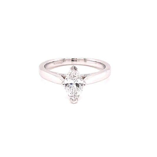 Marquise Shaped Diamond Solitaire Ring - 0.70cts  Gardiner Brothers