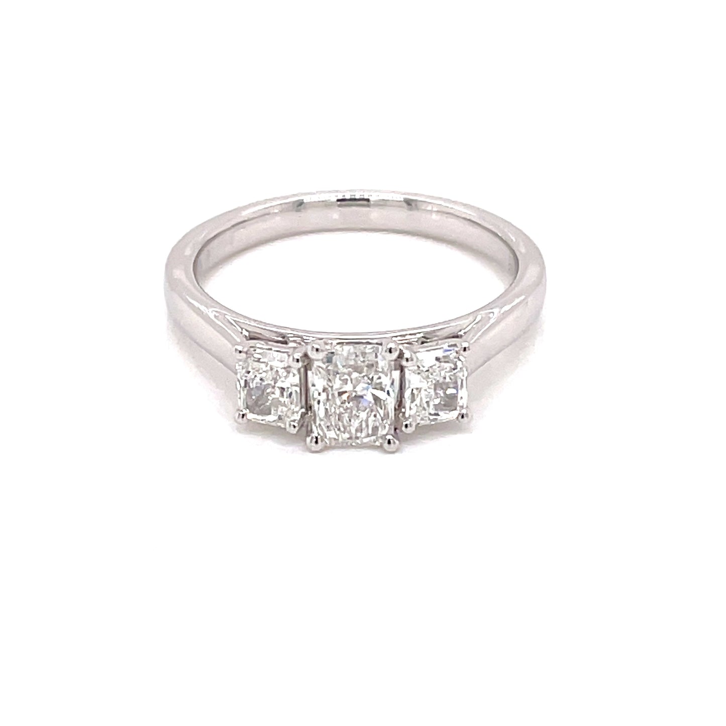 Radiant Cut Diamond 3 Stone Ring - 0.93cts  Gardiner Brothers