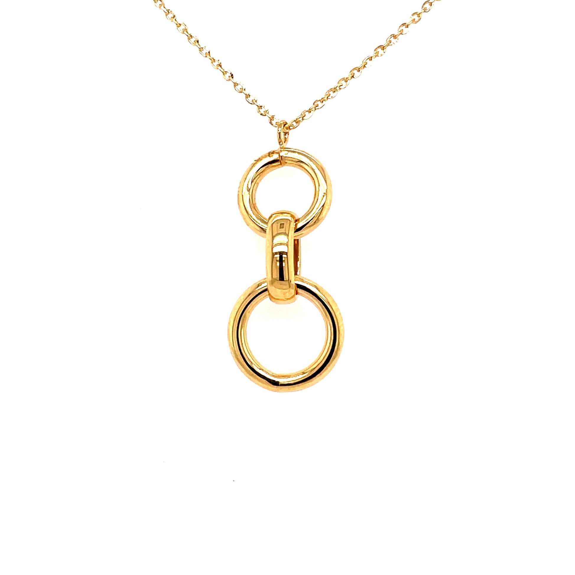 Yellow Gold Interlocking Circles Pendant  Gardiner Brothers