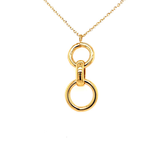 Yellow Gold Interlocking Circles Pendant  Gardiner Brothers