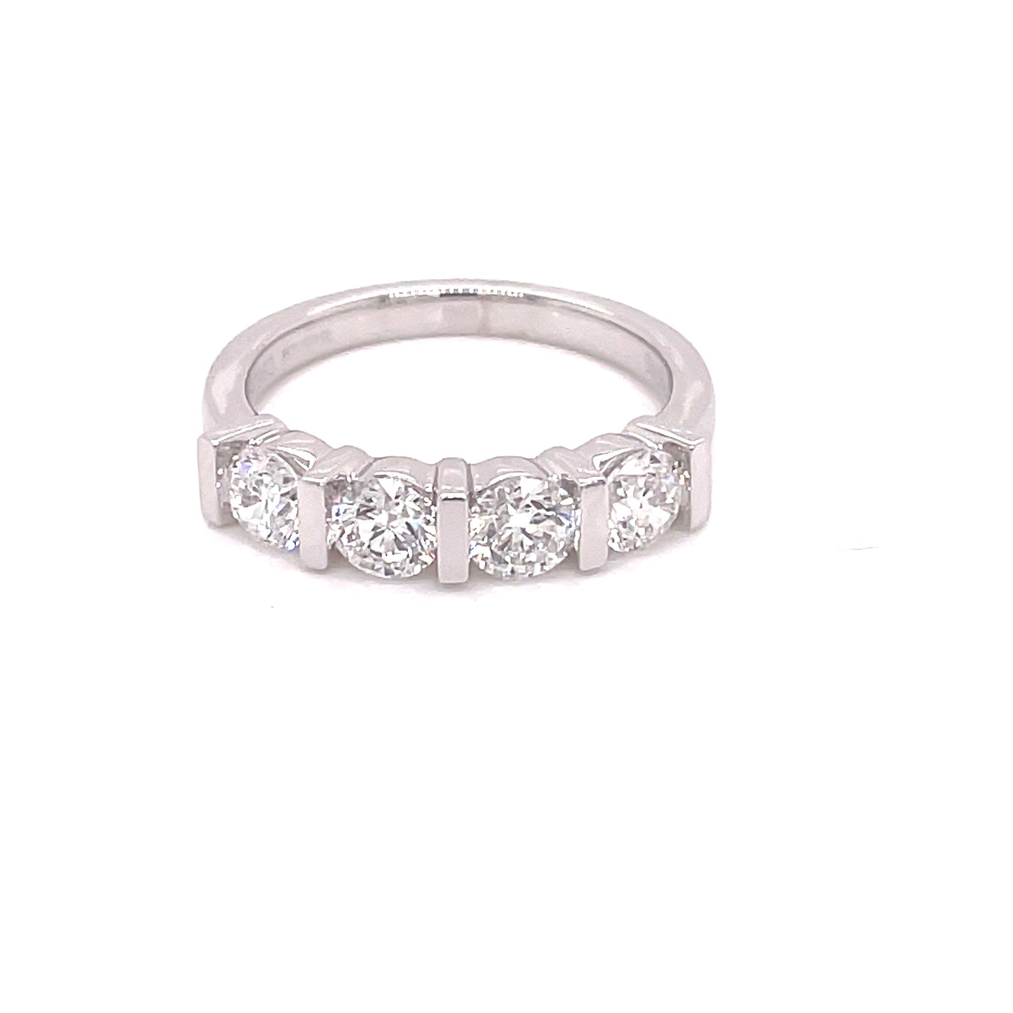 Round Brilliant Cut Diamond 4 Stone Eternity Ring - 1.00cts  Gardiner Brothers