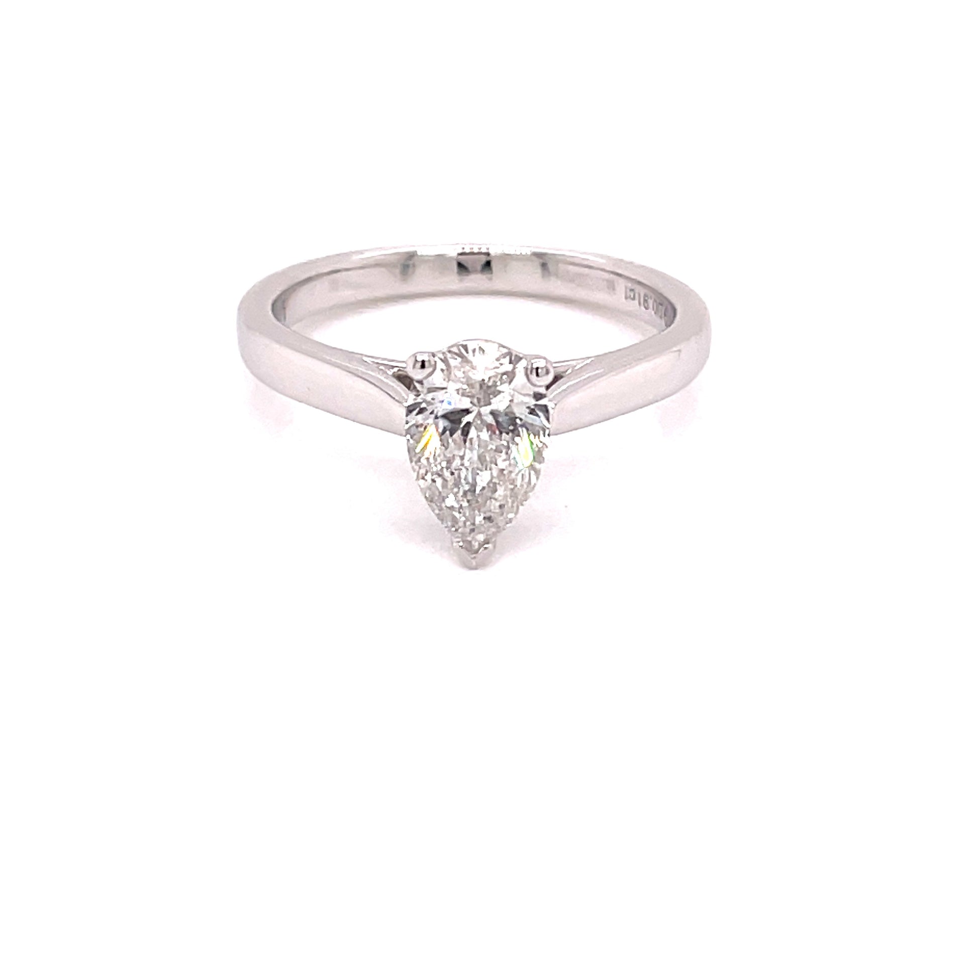 Pear Shaped Aurora Cut Diamond Solitaire - 0.91cts  Gardiner Brothers