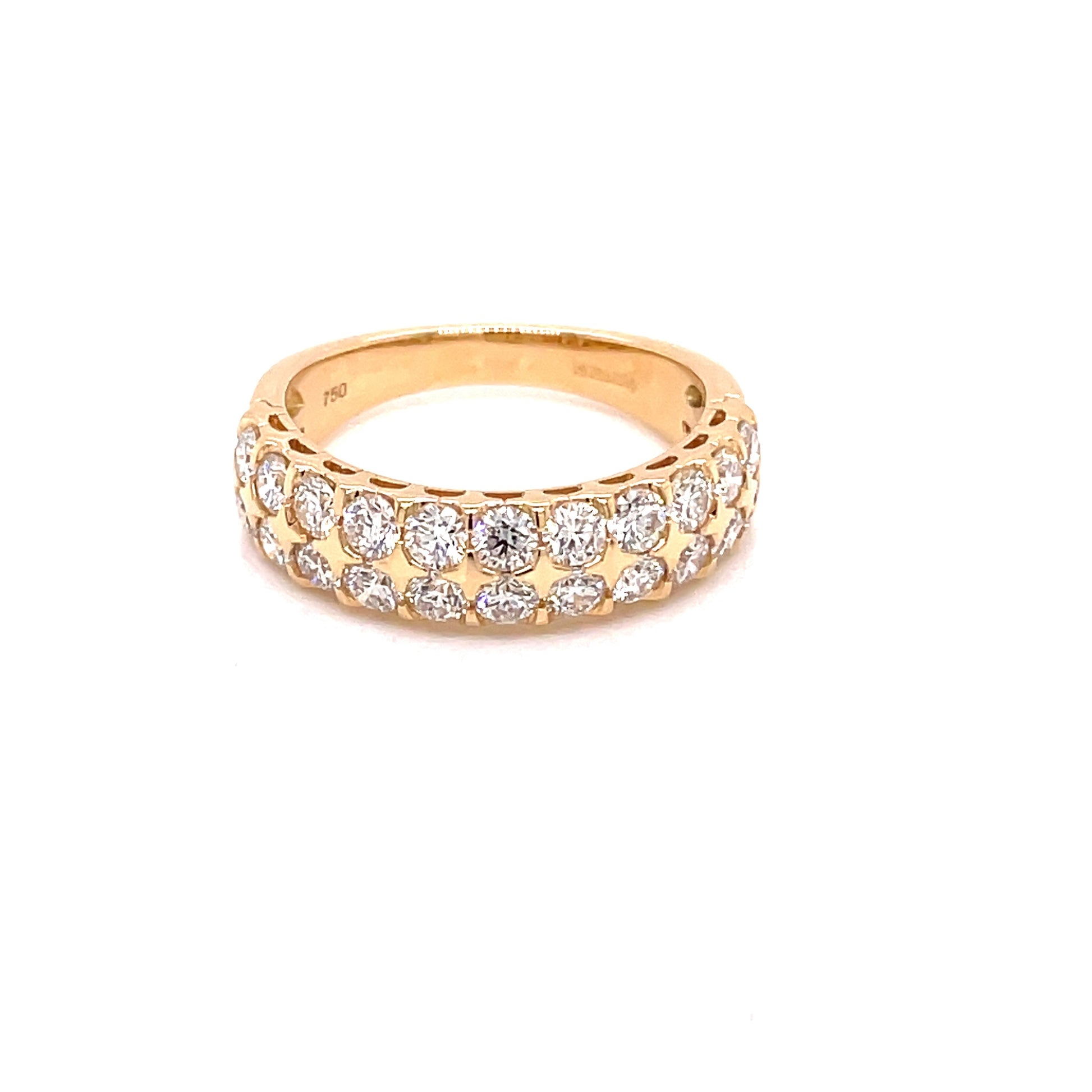 Round Brilliant Cut Diamond, Double Row Dress Ring  Gardiner Brothers   