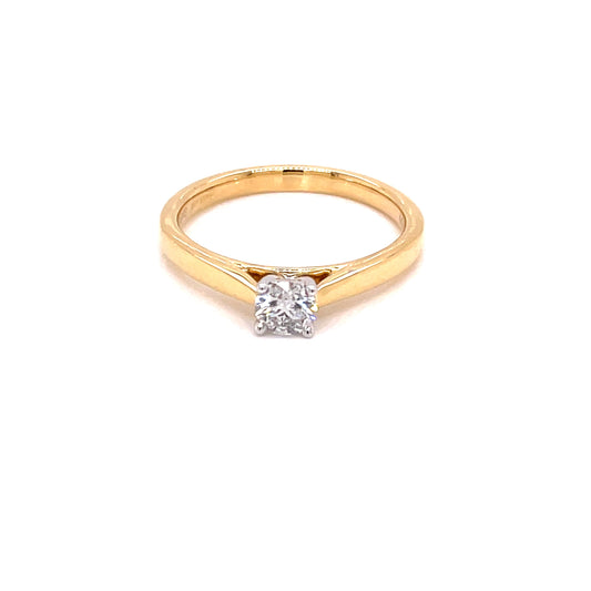 Round Brilliant Cut Diamond Solitaire Ring - 0.31cts  Gardiner Brothers