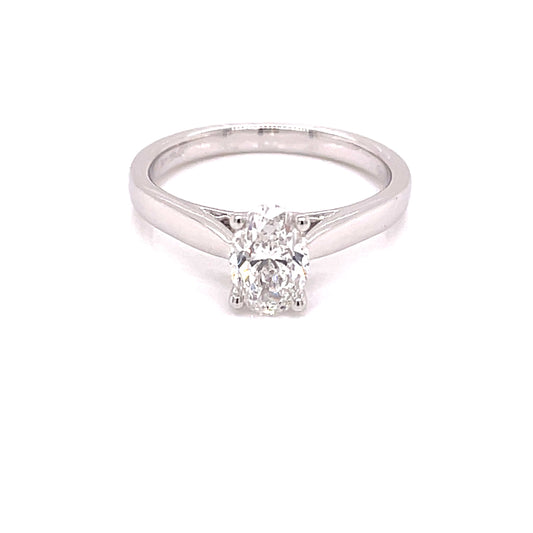 Oval Shaped Diamond Solitaire Ring - 1.00cts  Gardiner Brothers