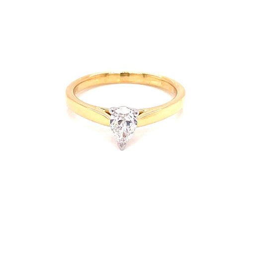 Pear Shaped Diamond Solitaire Ring - 0.40cts  Gardiner Brothers