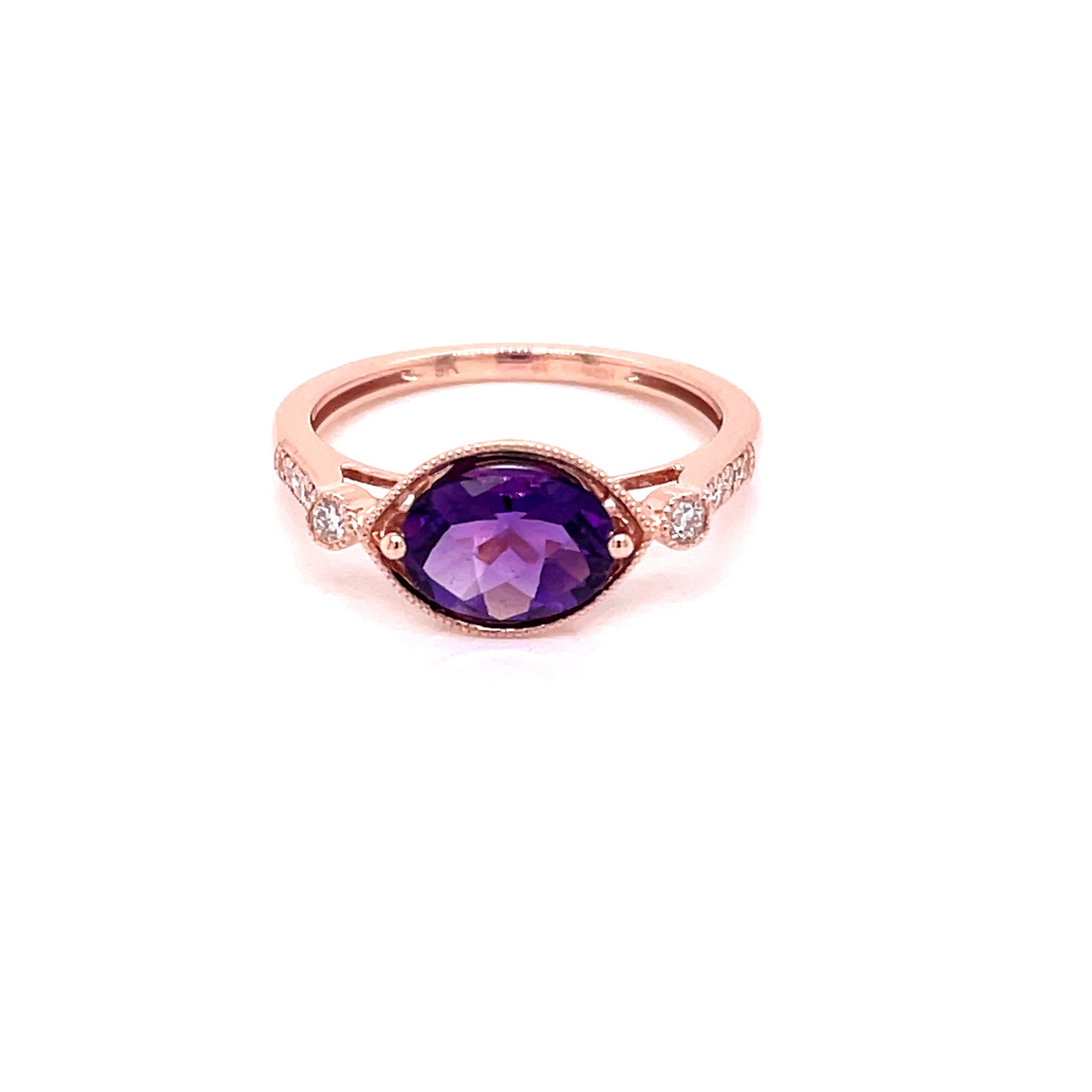 Amethyst Vintage Style Dress Ring  Gardiner Brothers