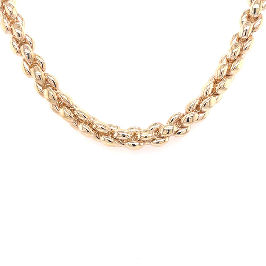 Yellow Gold Heavy Tight Link Necklet  Gardiner Brothers