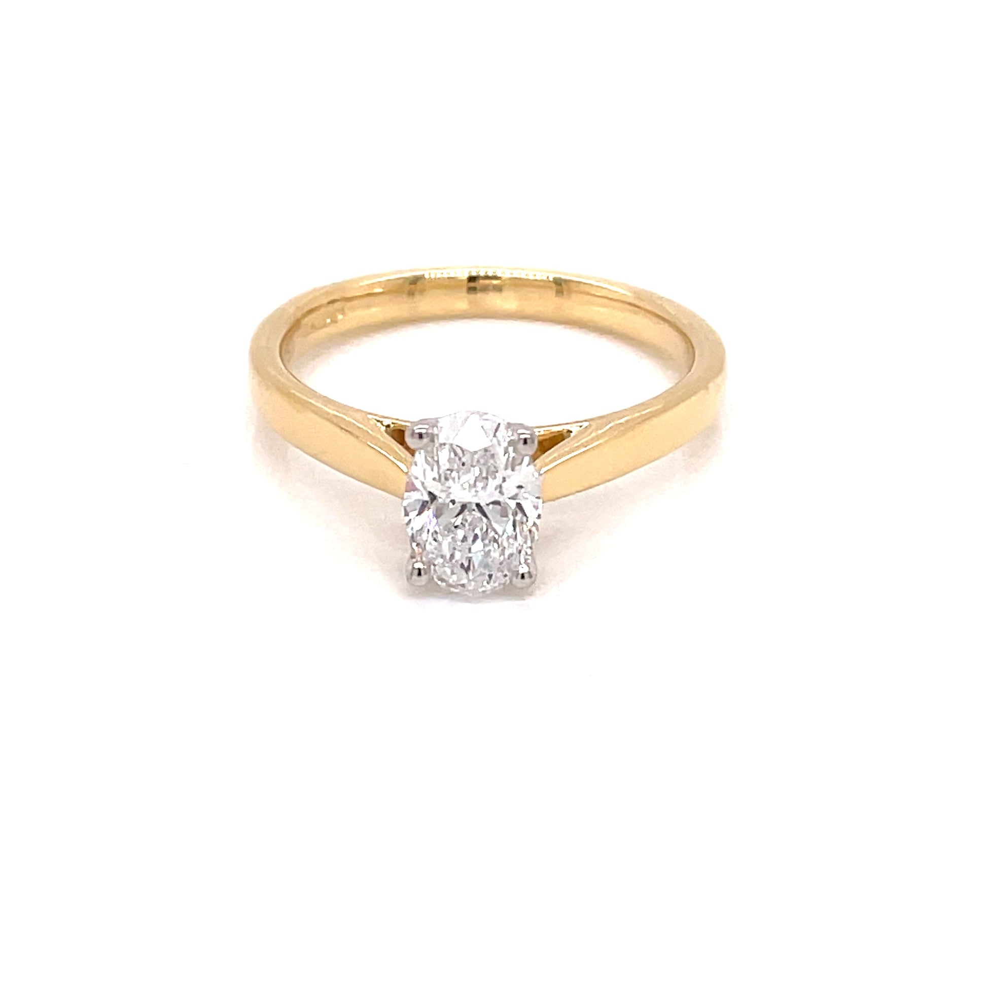 Oval Shaped Diamond Solitaire Ring - 0.90cts  Gardiner Brothers