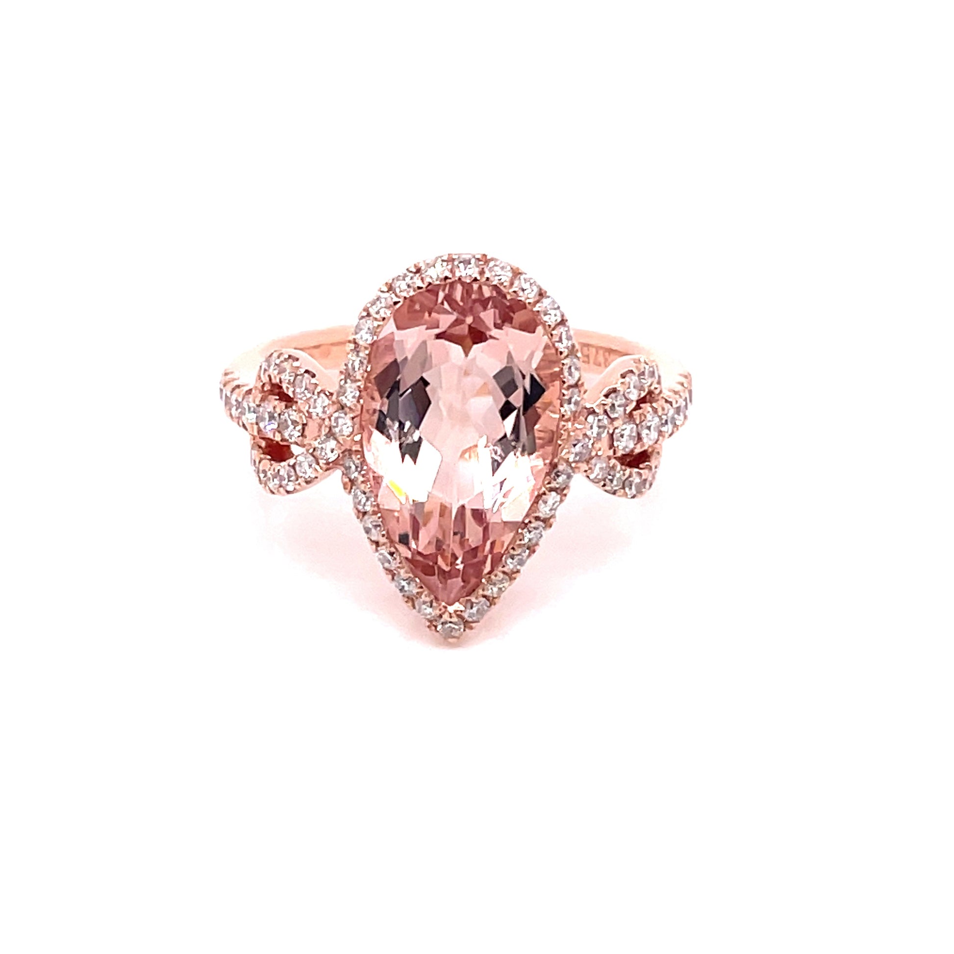 Morganite and Round Brilliant Cut Diamond Ring  Gardiner Brothers