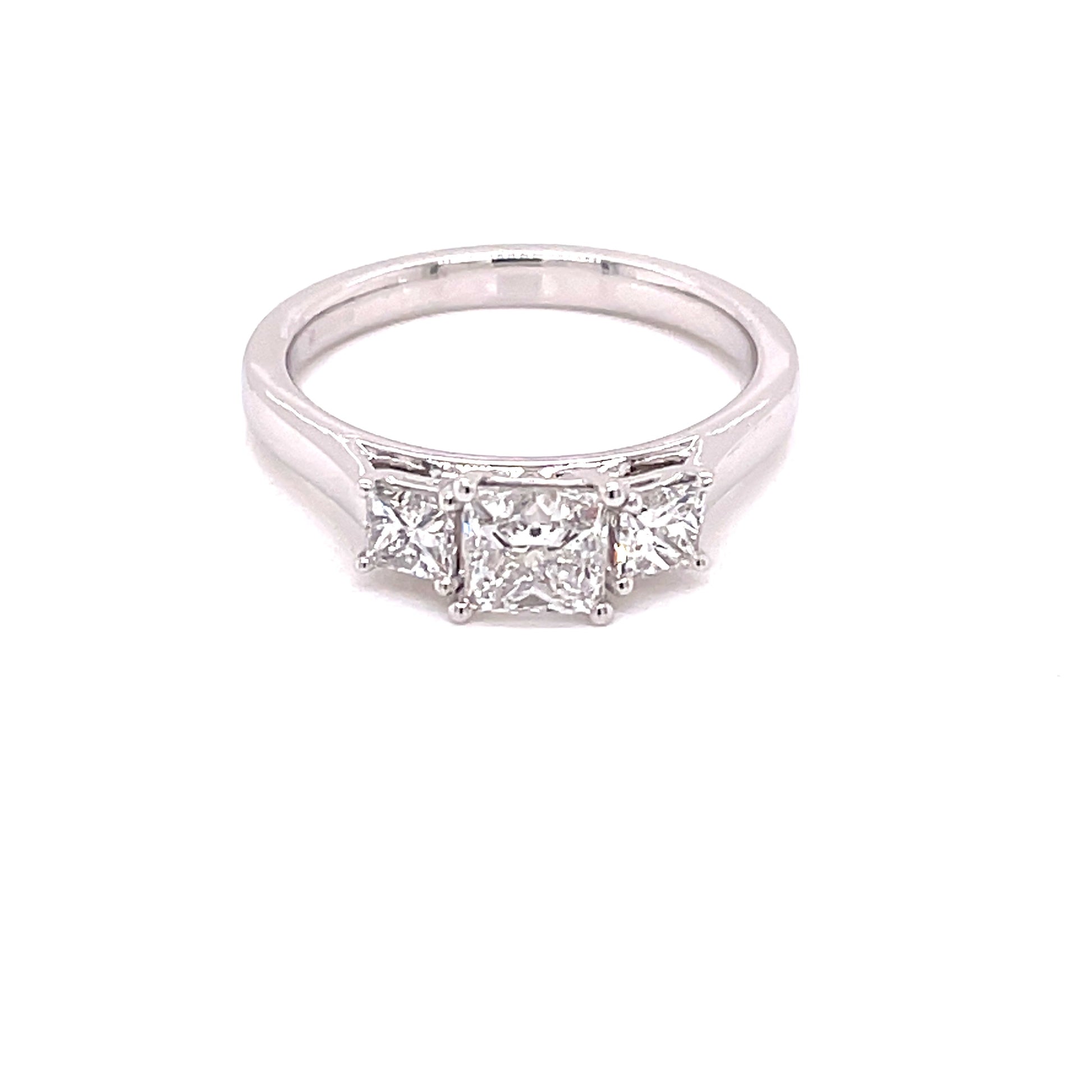 Princess Cut Diamond 3 Stone Ring - 1.10cts  Gardiner Brothers