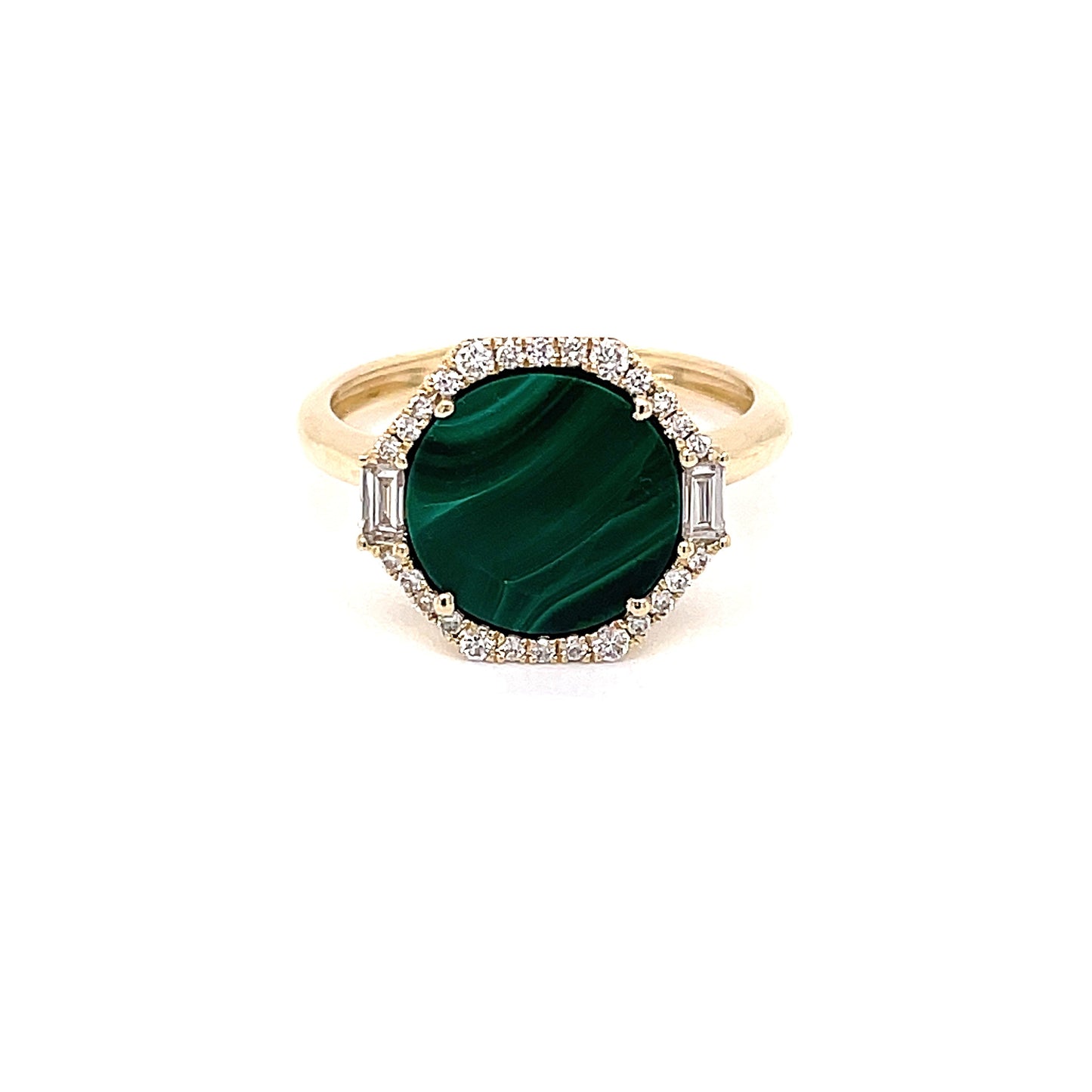 Malachite and Diamond Dress Ring  Gardiner Brothers