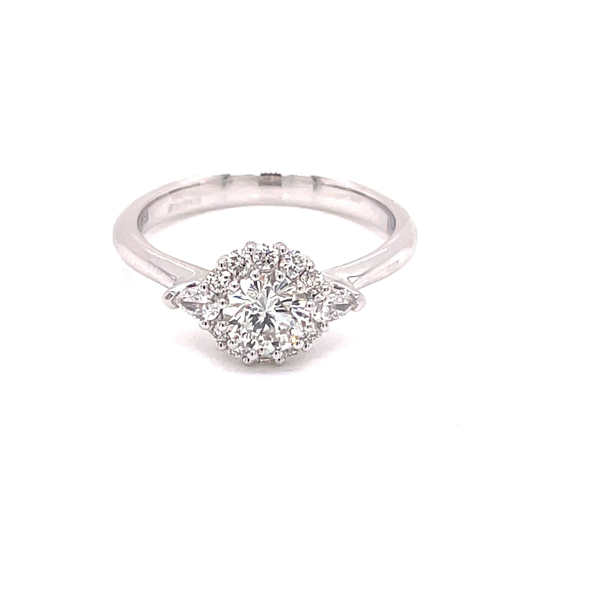 Aurora Cut Diamond Cluster Style Ring - 0.81cts  Gardiner Brothers