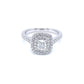 Cushion Shaped Double Halo Style Diamond Ring - 1.00cts  Gardiner Brothers