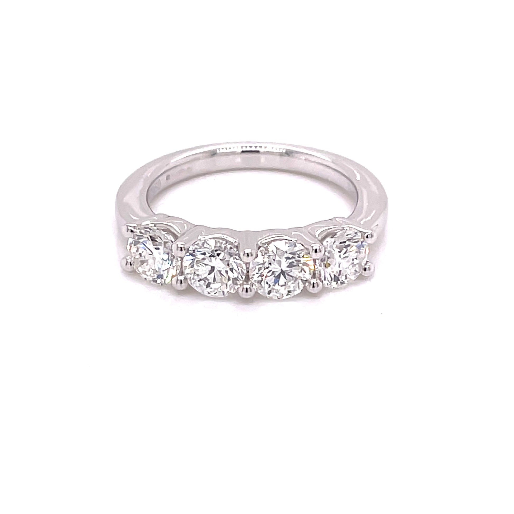 Round Brilliant Cut Diamond 4 Stone Eternity Ring - 1.68cts  Gardiner Brothers