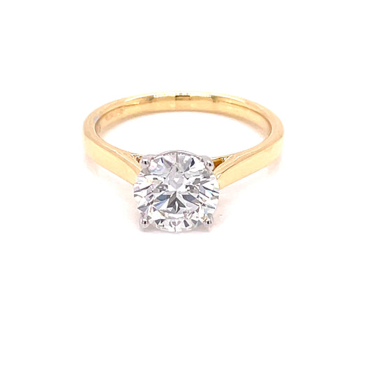 Round Brilliant Cut Lab Grown Diamond Solitaire Ring - 1.54cts  Gardiner Brothers