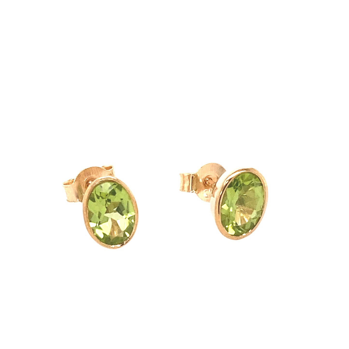 Yellow Gold Peridot Stud Earrings  Gardiner Brothers