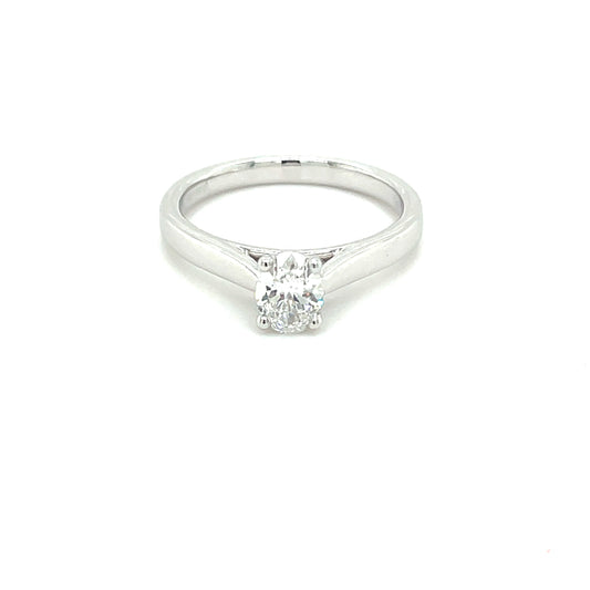 Oval Cut Diamond Solitaire Ring - 0.50cts  Gardiner Brothers