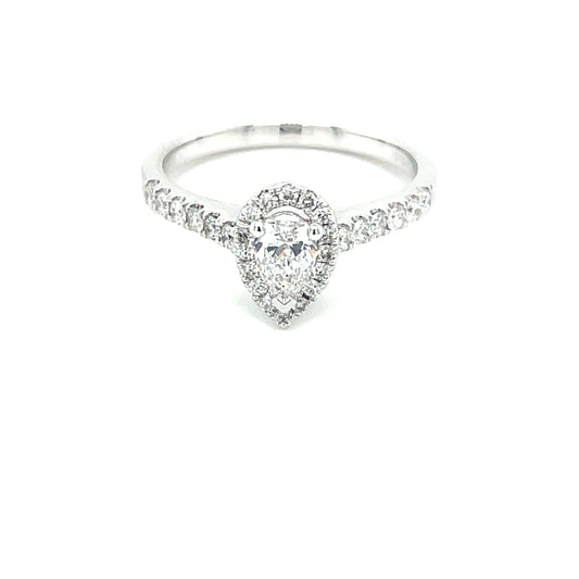 Pear Shaped Diamond Halo Ring - 0.63cts  Gardiner Brothers