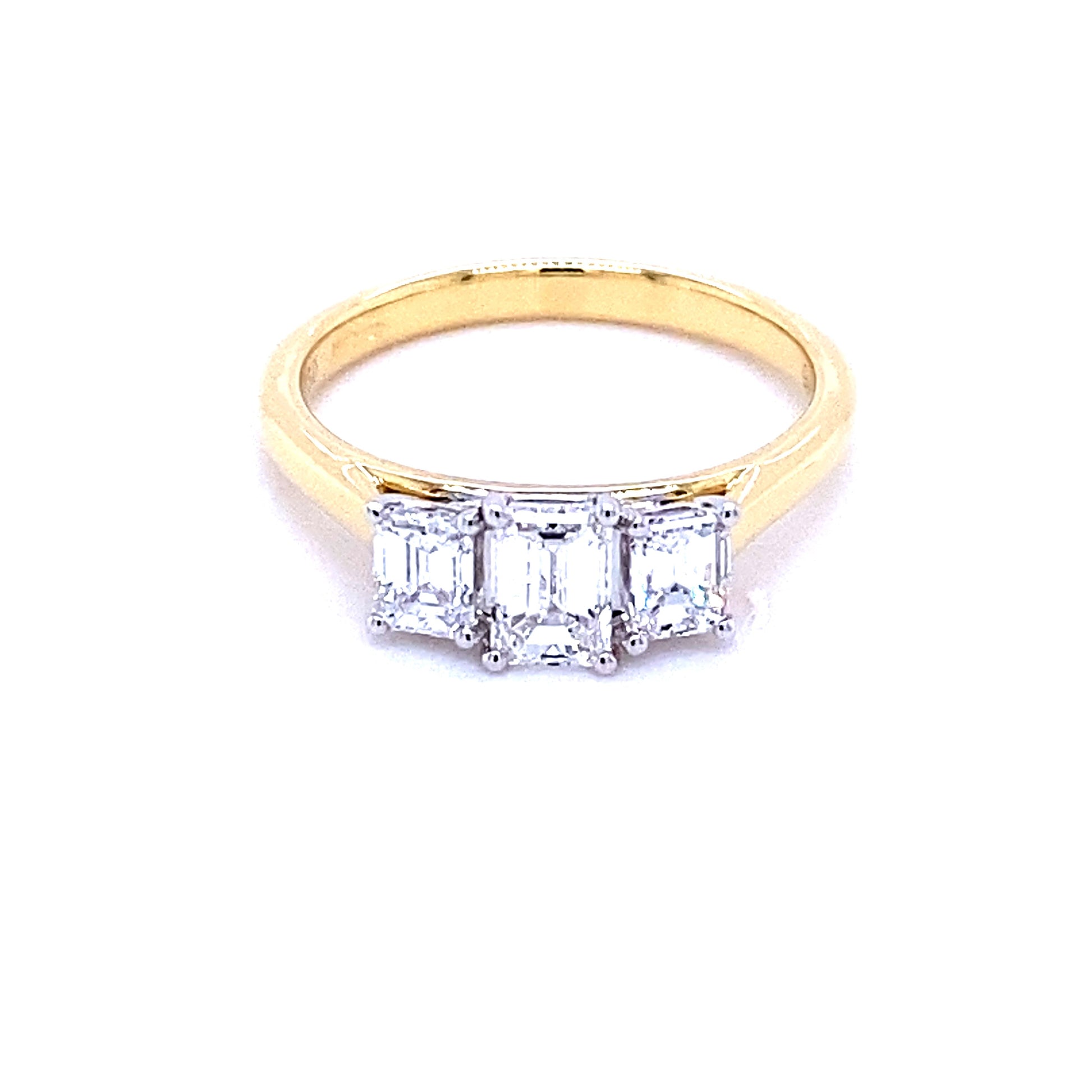 Emerald Cut Diamond 3 Stone Ring - 1.05cts  Gardiner Brothers