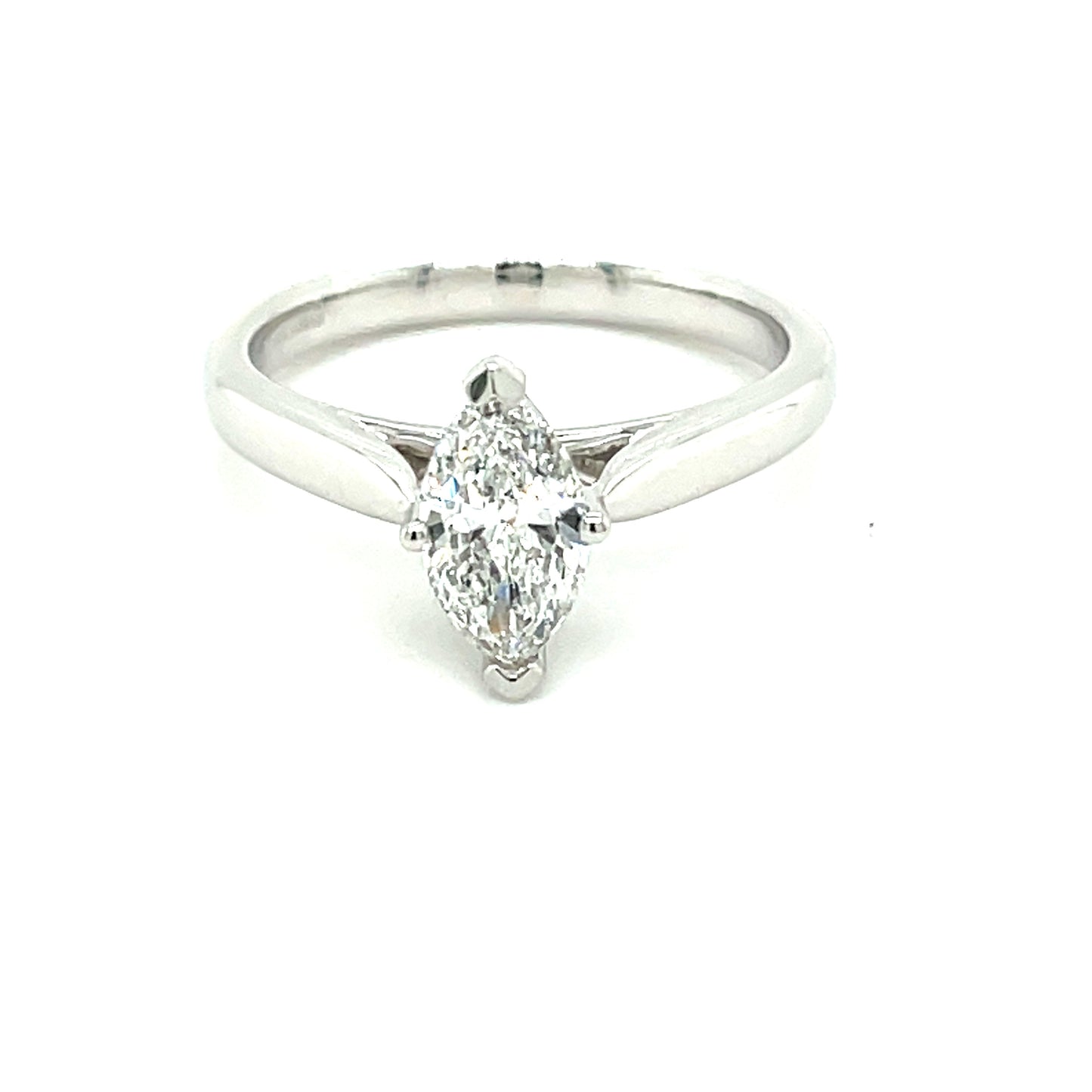 Marquise Shaped Diamond Solitaire Ring - 0.70cts  Gardiner Brothers