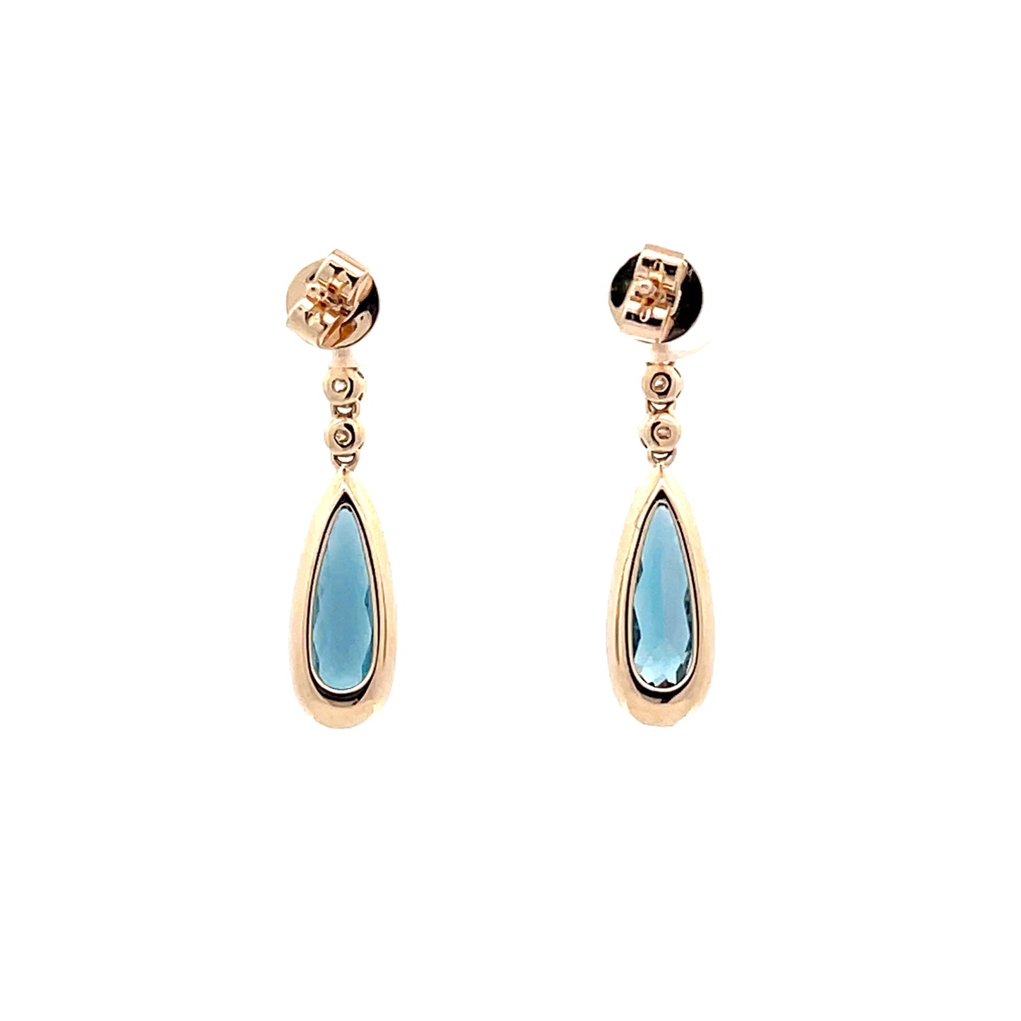 Yellow Gold London Blue Topaz Drop Earrings  Gardiner Brothers