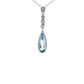 White Gold Diamond & Swiss Blue Topaz Necklace  Gardiner Brothers