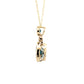 Yellow Gold Swiss Blue Topaz & Diamond Drop Pendant Necklace  Gardiner Brothers
