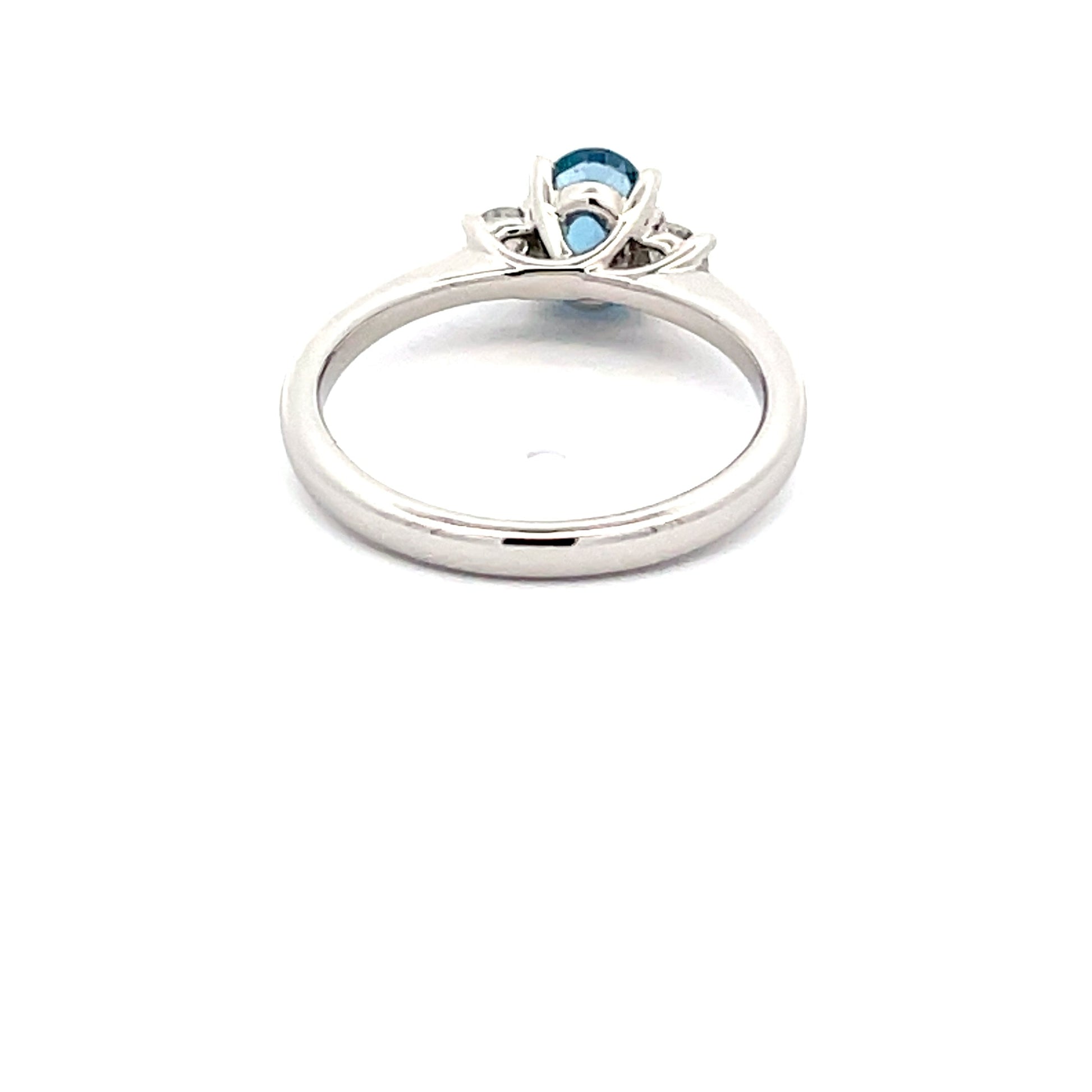 Aquamarine and Round Brilliant Cut Diamond 3 Stone Ring  Gardiner Brothers