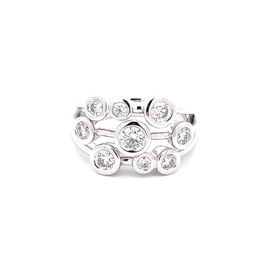 Round Brilliant Cut Diamond Bubble Style Ring  Gardiner Brothers