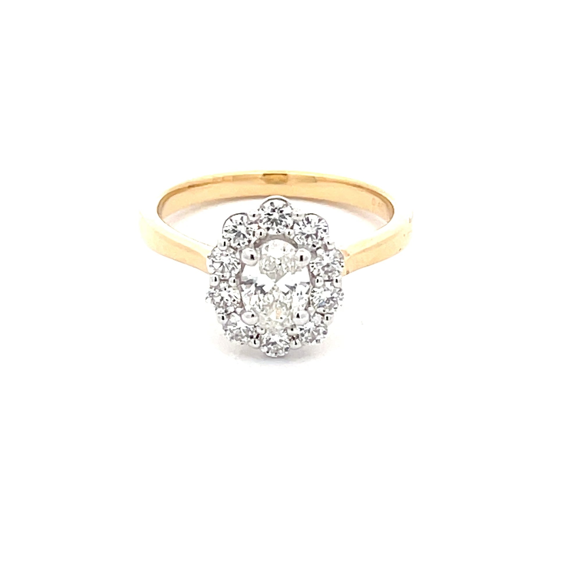 Oval Shaped Diamond Halo Style Ring - 0.95cts  Gardiner Brothers