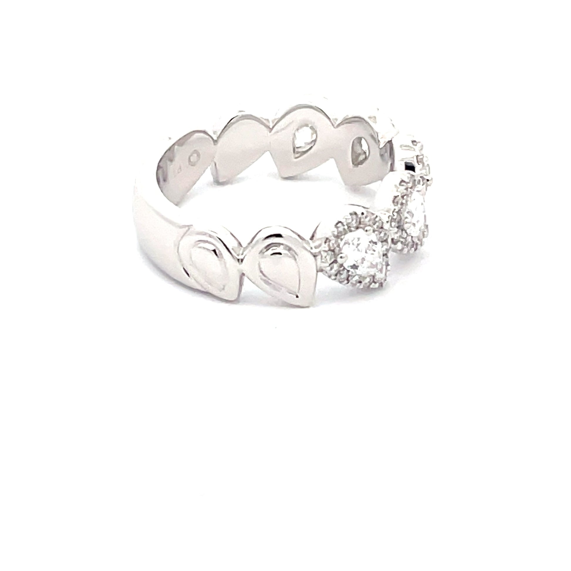 Pear Shaped Diamond Halo Style Eternity Ring  Gardiner Brothers