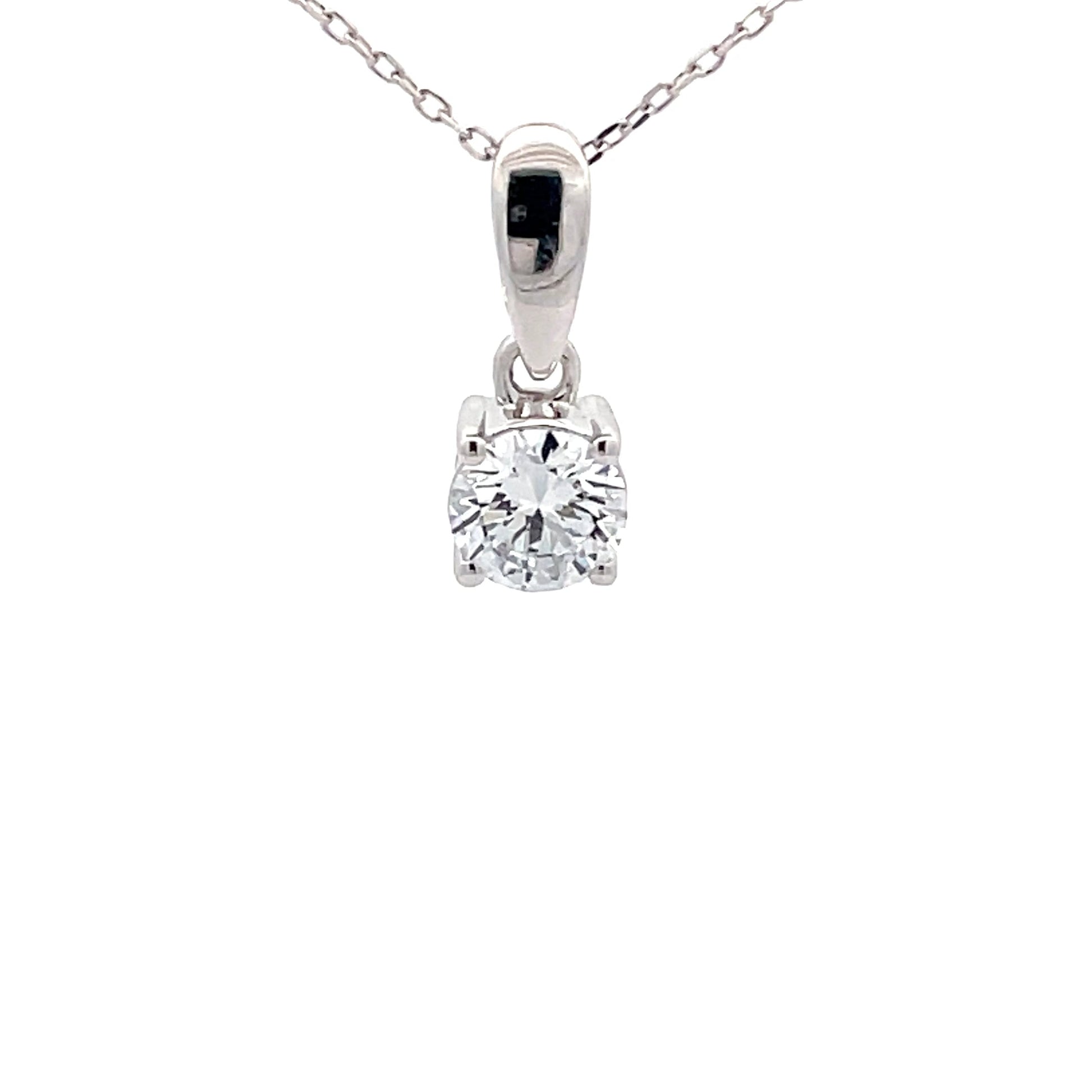 Lab Grown Round Brilliant Cut Diamond Solitaire Pendant - 0.70cts  Gardiner Brothers