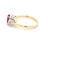 Ruby and Round Brilliant Cut Diamond 3 Stone Ring  Gardiner Brothers