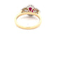 Ruby and diamond vintage halo cluster style ring  Gardiner Brothers