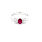RUBY AND DIAMOND 3 STONE RING  Gardiner Brothers