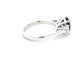 Teal Sapphire and Round Brilliant cut diamond 3 stone ring  Gardiner Brothers