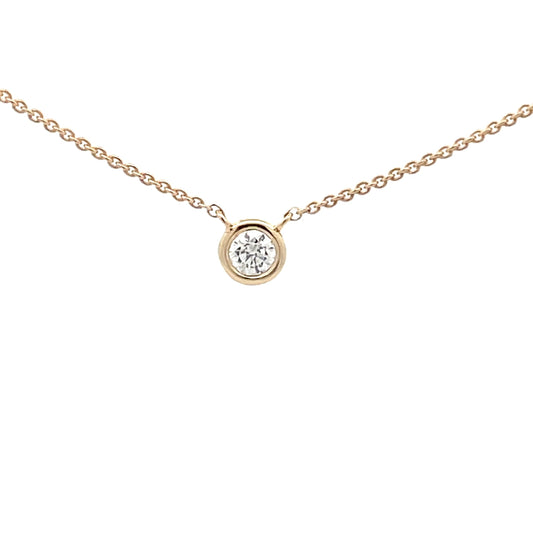 Round Brilliant Cut Diamond Solitaire Necklet  Gardiner Brothers