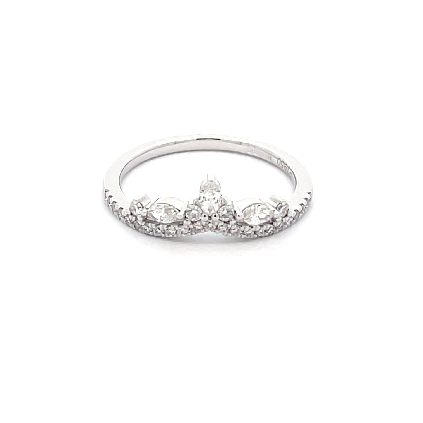 Round Brilliant and Marquise Shaped Diamond Tiara Ring  Gardiner Brothers