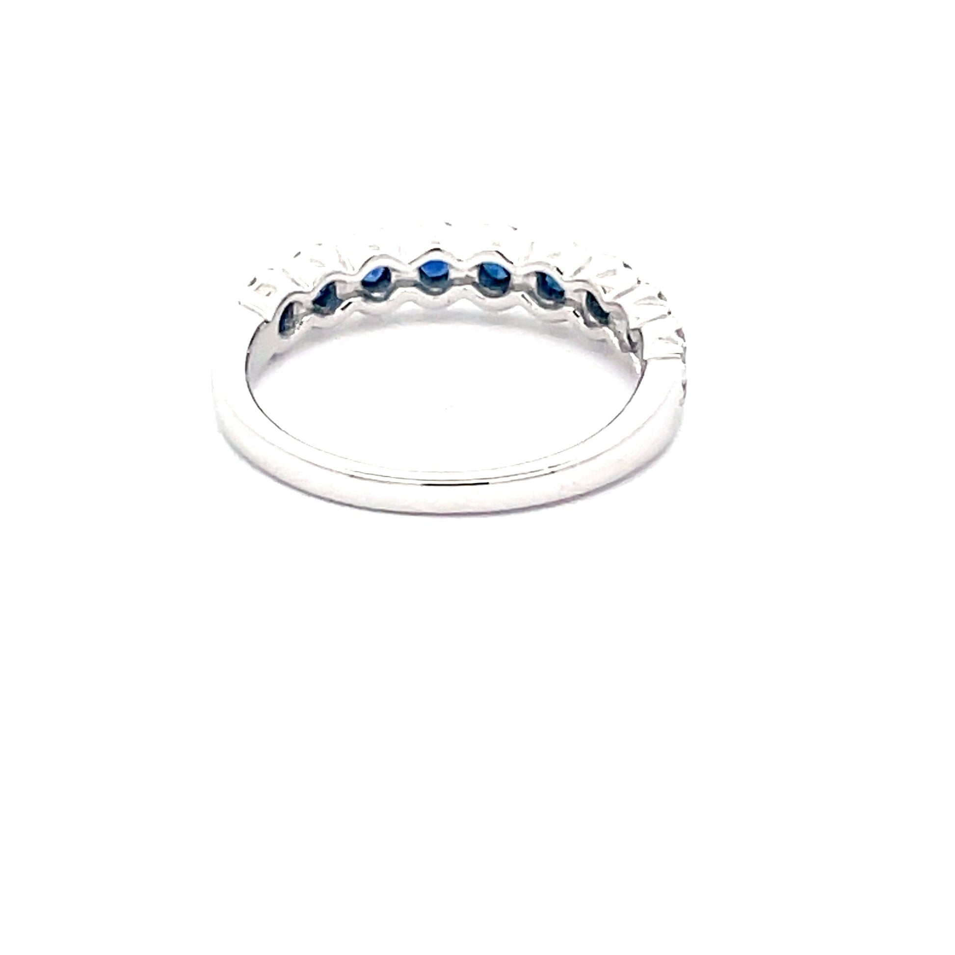 Sapphire and Round Brilliant Cut Diamond Halo Style Dress Ring  Gardiner Brothers