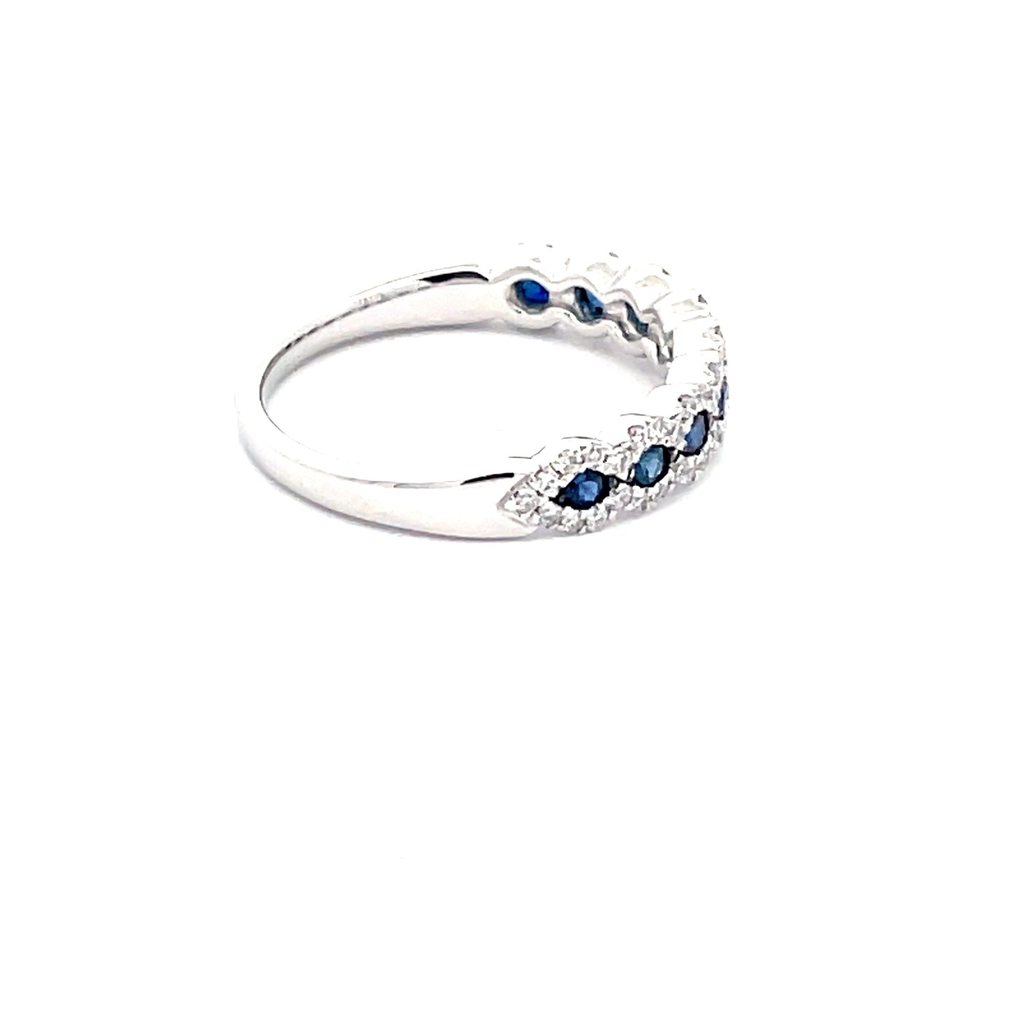 Sapphire and Round Brilliant Cut Diamond Halo Style Dress Ring  Gardiner Brothers