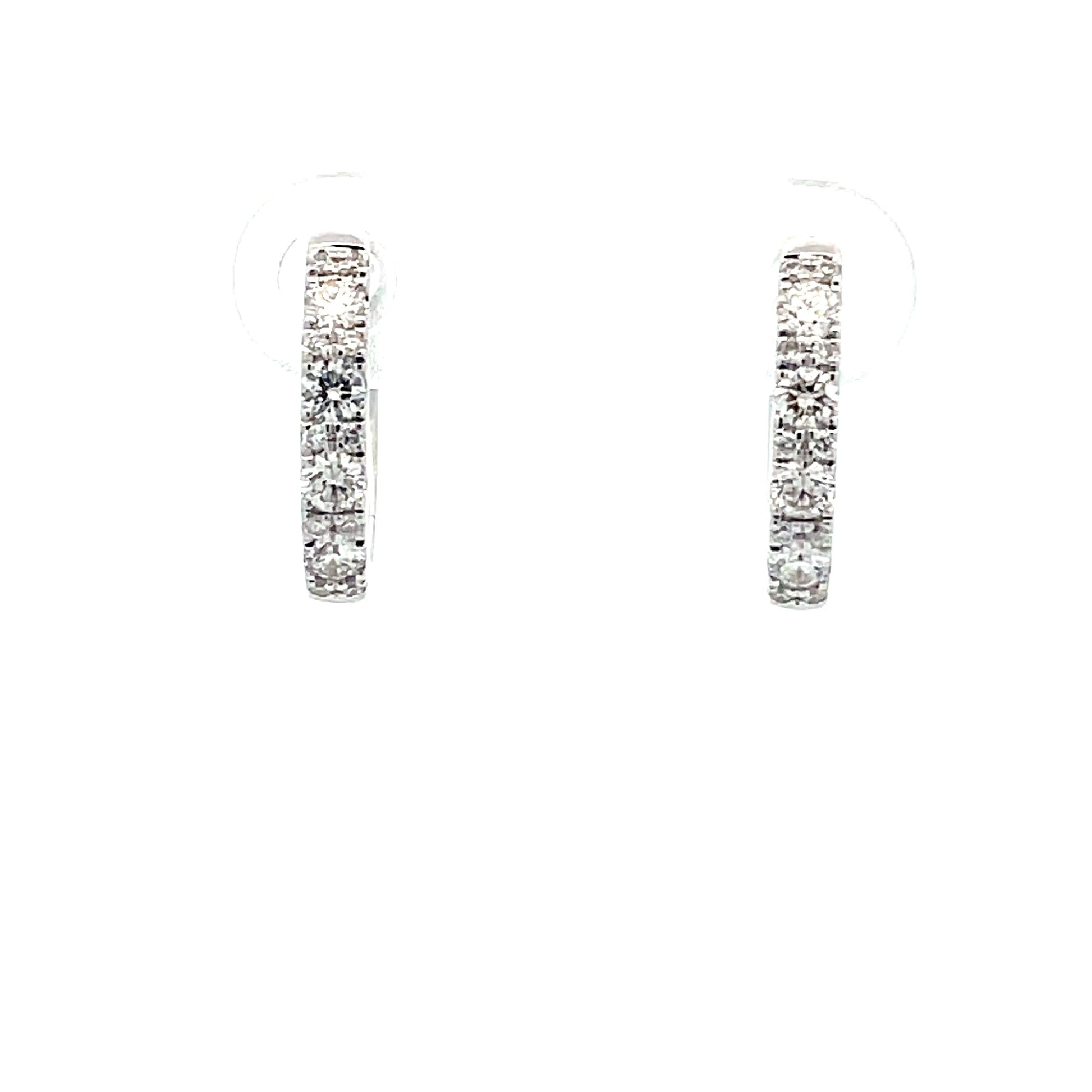 Round Brilliant Cut Diamond Hoop Earrings  Gardiner Brothers