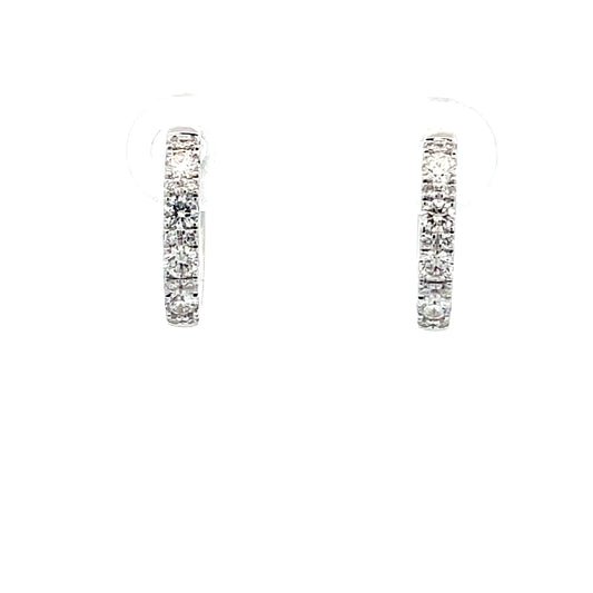 Round Brilliant Cut Diamond Hoop Earrings  Gardiner Brothers