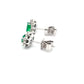 Emerald  AND ROUND BRILLIANT CUT DIAMOND CLUSTER STYLE EARRINGS  Gardiner Brothers