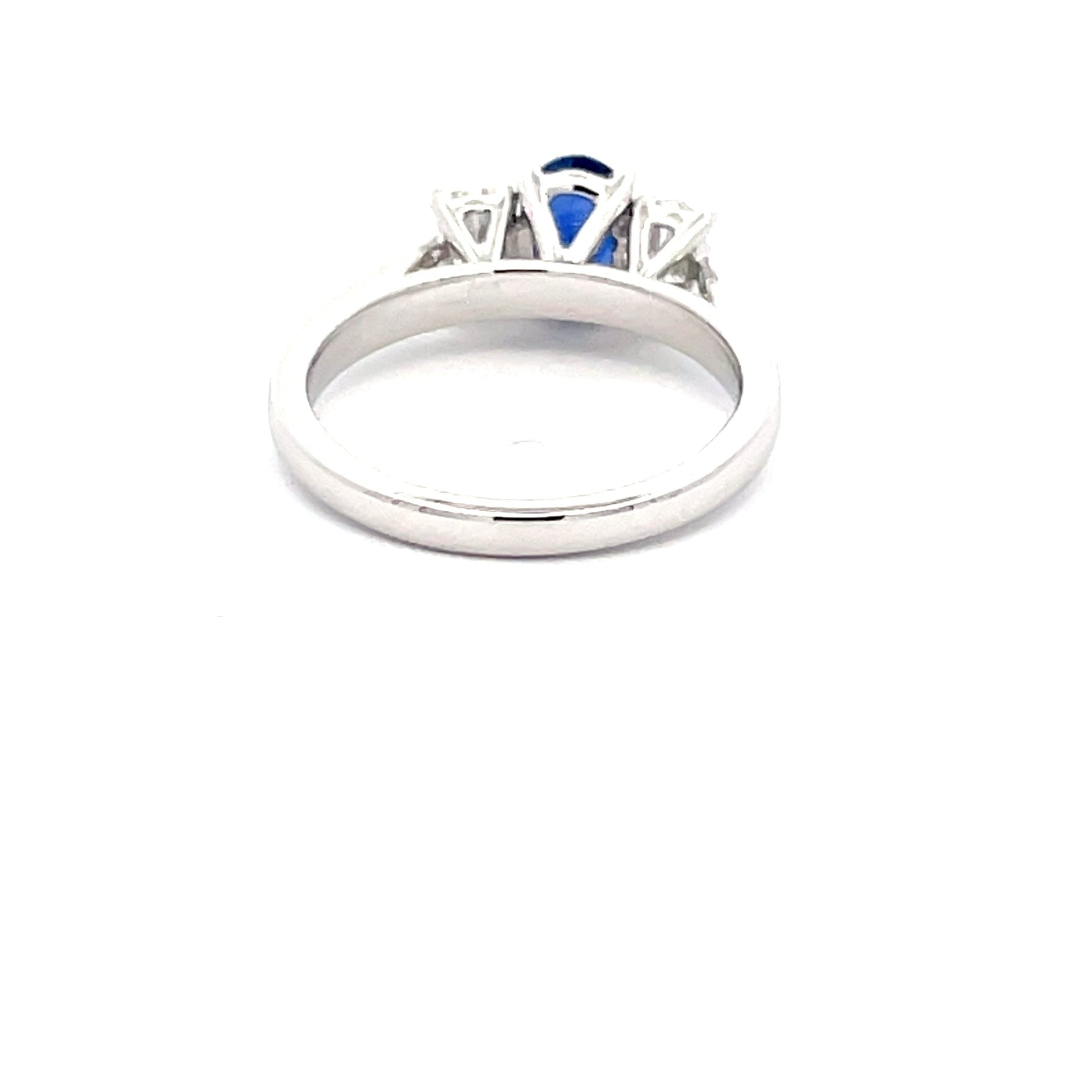 Sapphire and diamond oval 3 stone ring  Gardiner Brothers