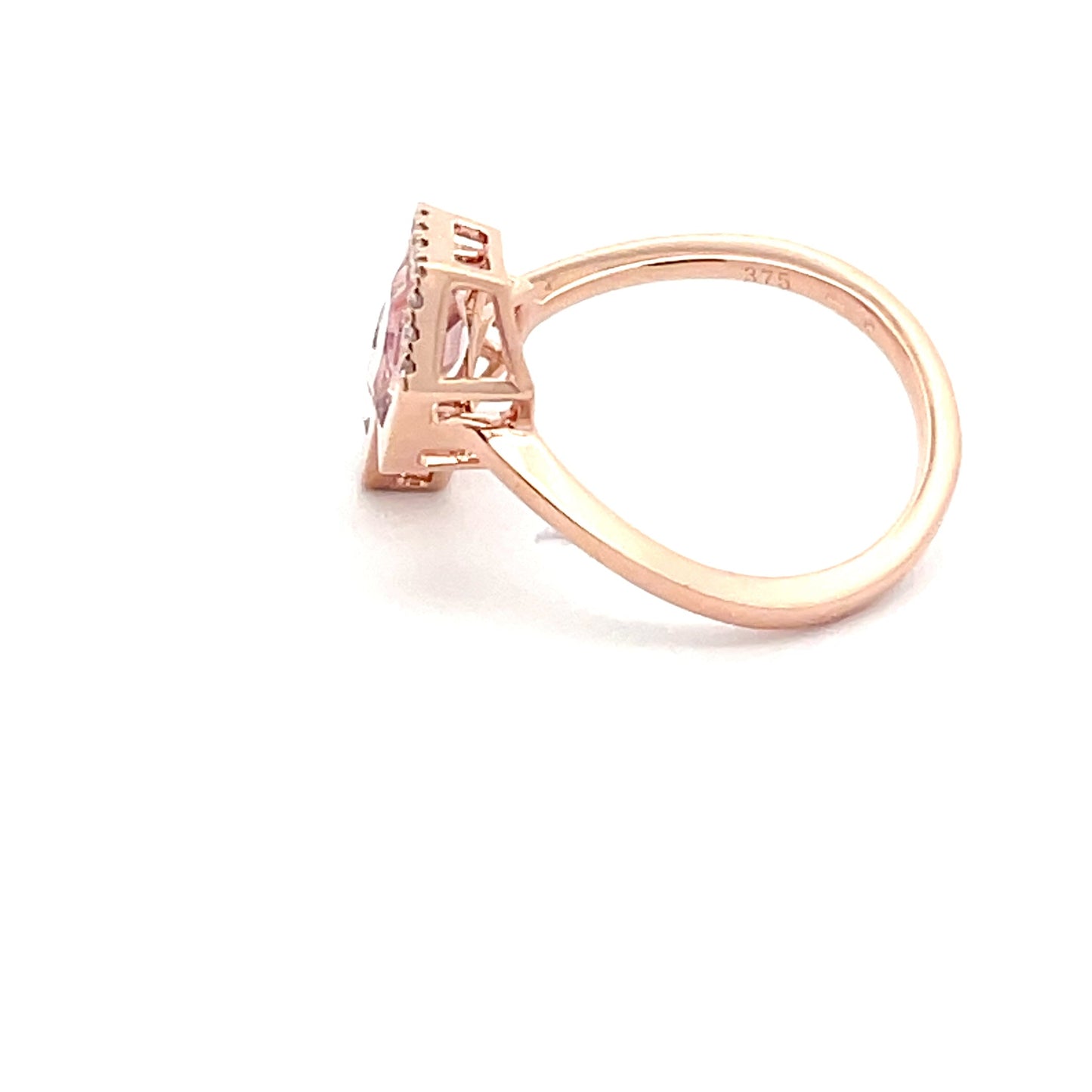 Morganite and round brilliant Cut Diamond Dress Ring  Gardiner Brothers