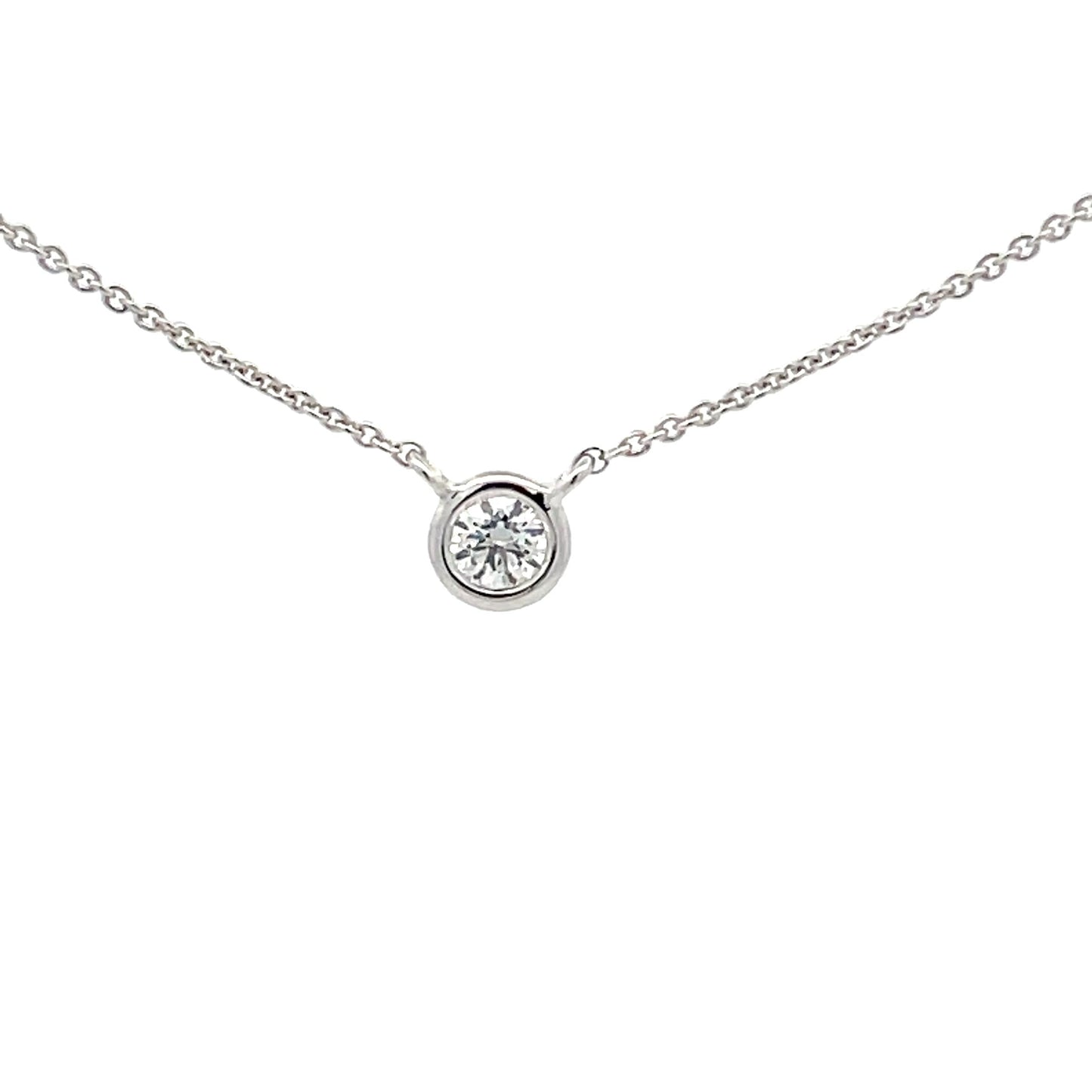 Round Brilliant Cut Diamond Rub-over Style Pendant  Gardiner Brothers