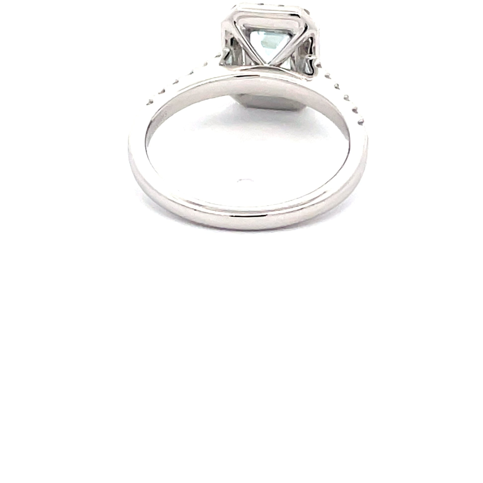 Aquamarine and Diamond Halo Style Ring  Gardiner Brothers