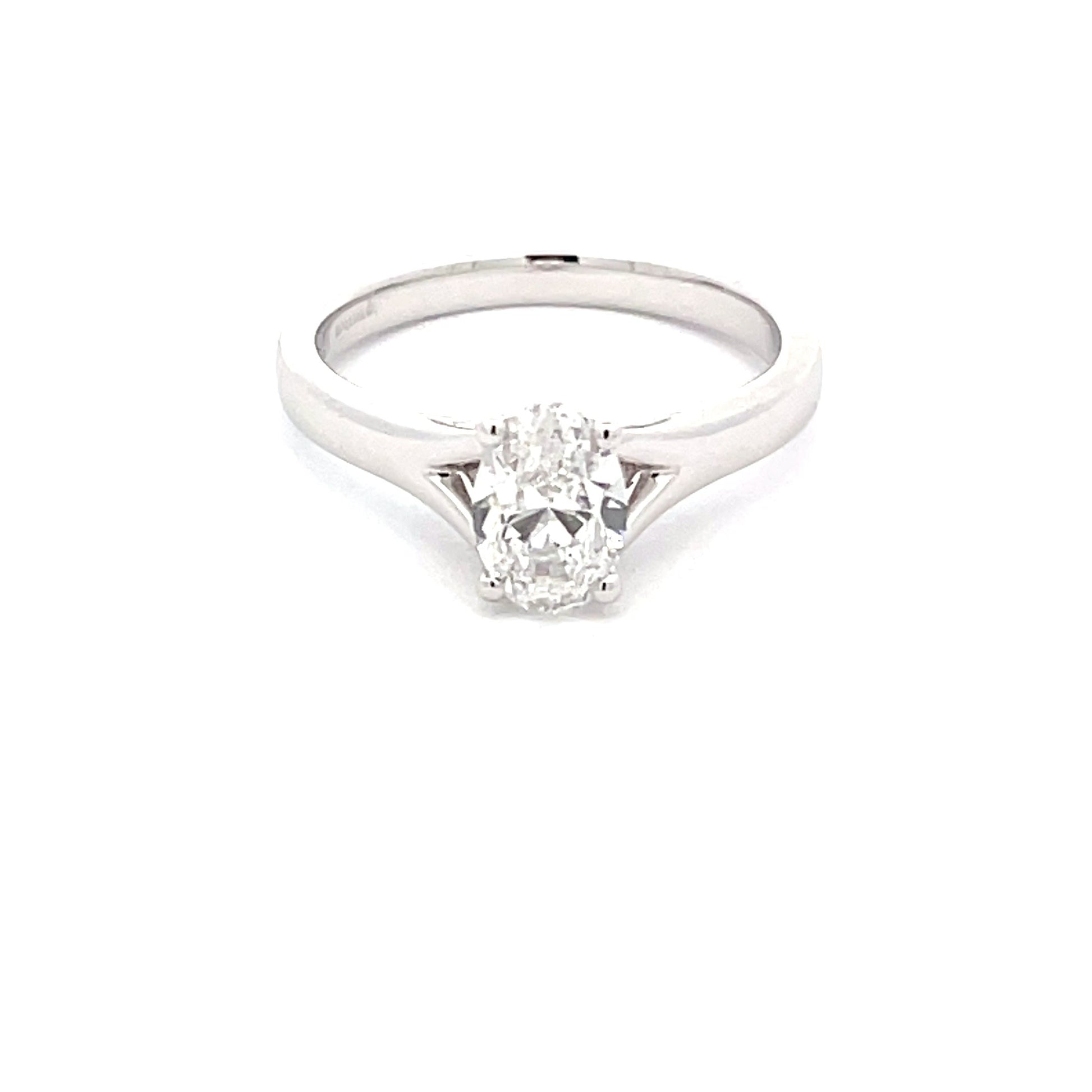 Oval Diamond Solitaire Ring - 0.90cts  Gardiner Brothers