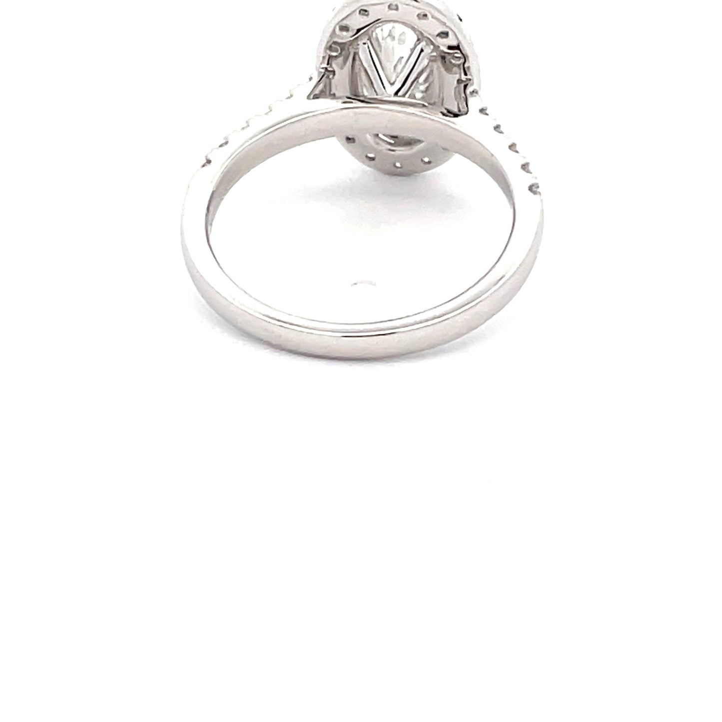 OVAL SHAPED DIAMOND HALO RING WITH DIAMOND SET SHOULDERS - 2.25CTS  Gardiner Brothers